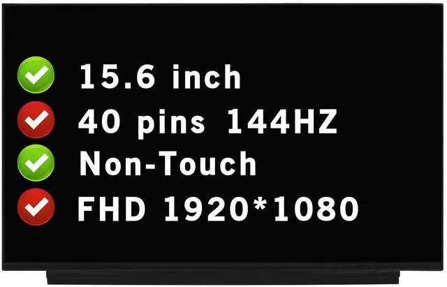 Main image of 15.6" for ASUS TUF Gaming F15 FX506 FX506H FX506I FX506L FX506LI FX506LU FX506HC FX506HE FX506LH-AS51 FHD 1920x1080 40 pins 144HZ Display Panel LCD Non-Touch Screen Replacement
