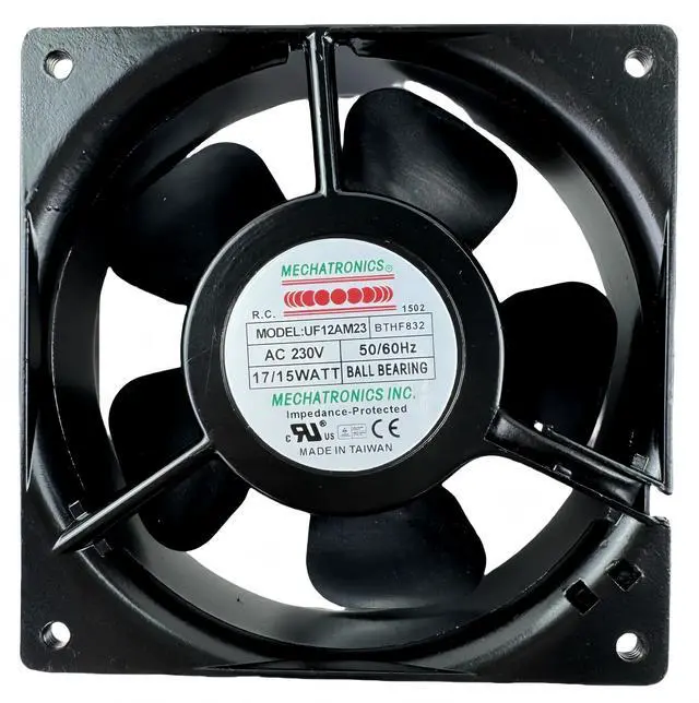 Main image of for Mechatronics Cooling Fan UF12AM23-BTHR-F832 120x120x38mm AC230V 17/15W High Speed Fan 50/60Hz