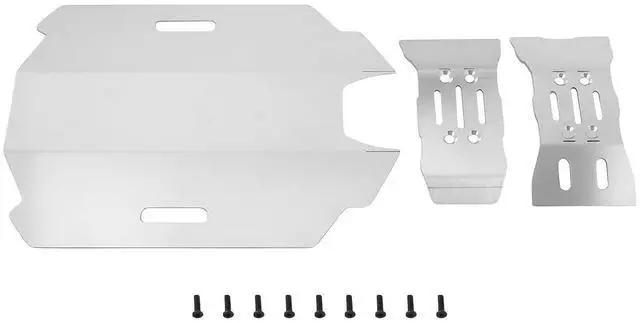 Main image of eMagTech 1Set Stainless Steel Front Rear Chassis Armor Protection Plate Compatible with Arrma 1/14 Mojave GROM