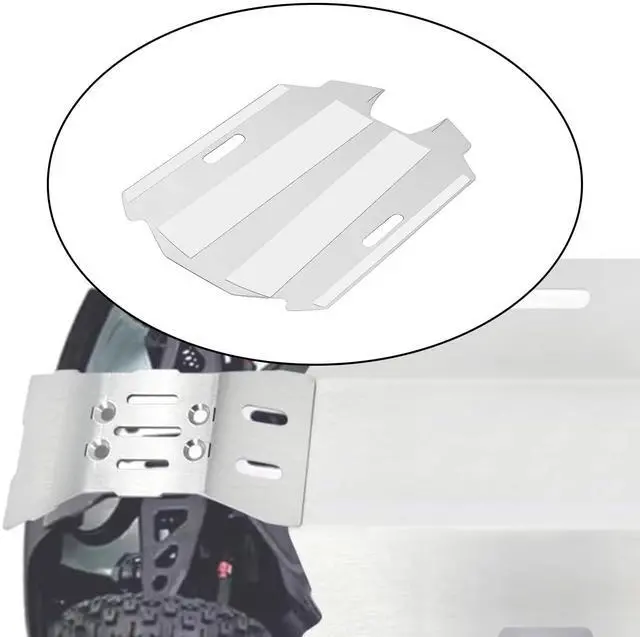 Alt view image 2 of 5 - eMagTech 1Set Stainless Steel Front Rear Chassis Armor Protection Plate Compatible with Arrma 1/14 Mojave GROM