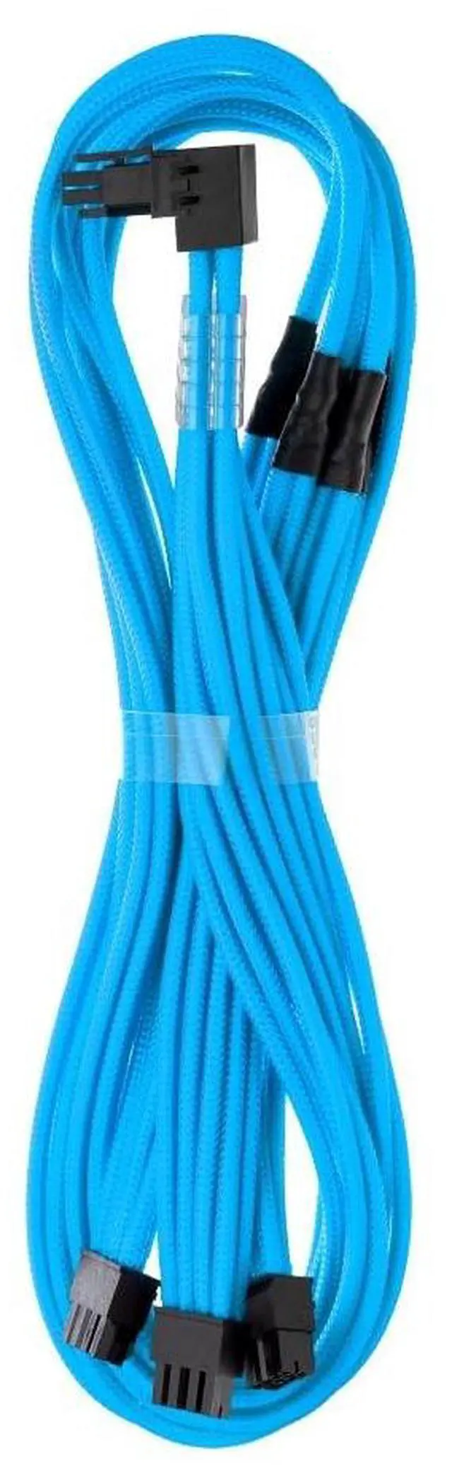 Main image of CableMod C-Series Pro ModMesh Sleeved 12V-2x6 12VHPWR 90 StealthSense PCIe Cable for Corsair Type 5 RMX Shift - Variant A (Light Blue, 90 16-pin to Triple 8-pin, 65cm)