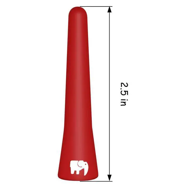 Alt view image 2 of 5 - ONE250 2.5" inch Short Copper Core Antenna, Compatible with Jeep Wrangler JK JKU JL JLU Rubicon Sahara Gladiator Renegade Cherokee (2007-2024) - Designed for Optimized FM/AM Reception (Red)