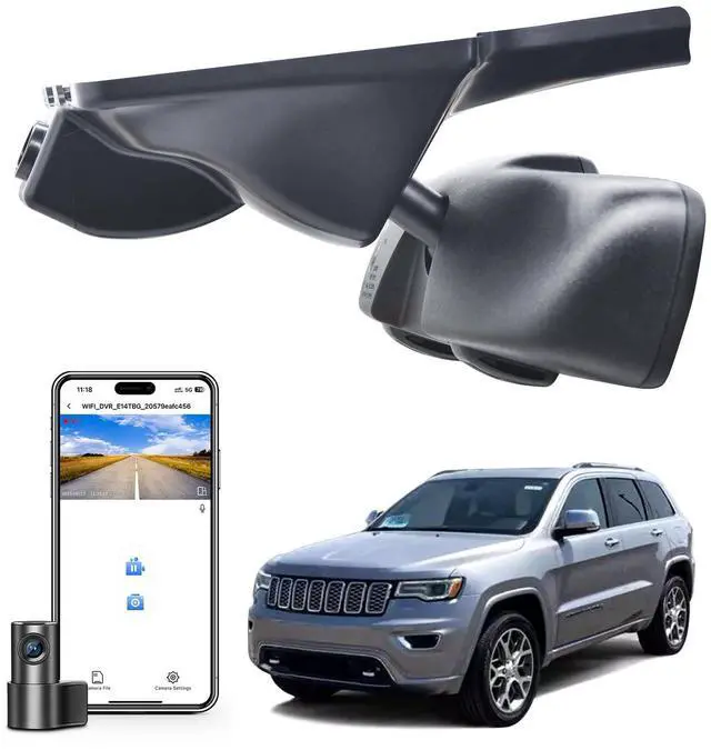Main image of Mangoal Front 4K & Rear 1080p Dash Cam Custom Fit for Jeep Grand Cherokee 2016 2017 2018 2019 2020 2021, WK 2022 (Model C), Laredo Laredo X Overland Summit Trackhawk, OEM Look, WiFi & App,128GB Card