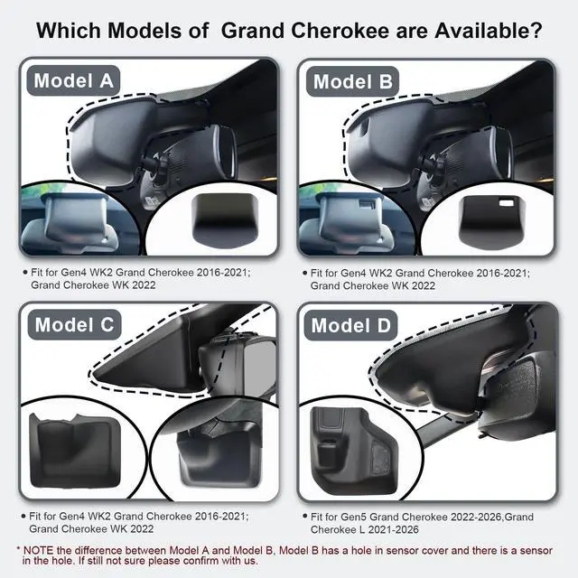 Alt view image 2 of 5 - Mangoal Front 4K & Rear 1080p Dash Cam Custom Fit for Jeep Grand Cherokee 2016 2017 2018 2019 2020 2021, WK 2022 (Model C), Laredo Laredo X Overland Summit Trackhawk, OEM Look, WiFi & App,128GB Card