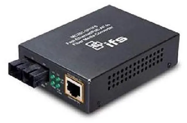 Main image of International Fiber Systems MC100FX-TX-POE Fiber to Ethernet Media Converter and PoE Injector
