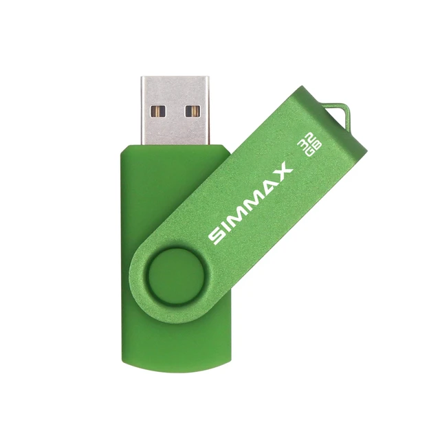 Alt view image 3 of 5 - SIMMAX USB Flash Drives 5 Pack 32GB Memory Stick Swivel Design USB 2.0 Flash Drive Thumb Drive Zip Drives (32GB Blue Green Black Red Purple)