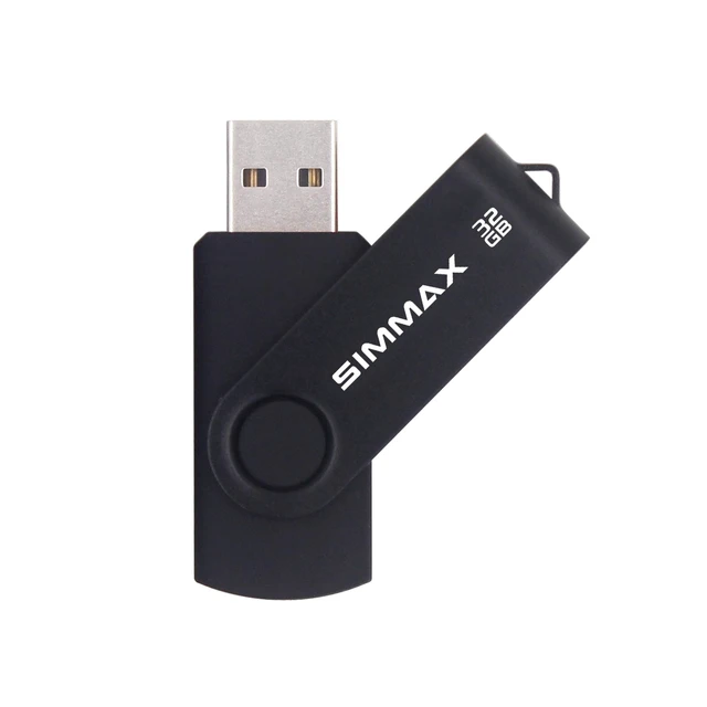Alt view image 4 of 5 - SIMMAX USB Flash Drives 5 Pack 32GB Memory Stick Swivel Design USB 2.0 Flash Drive Thumb Drive Zip Drives (32GB Blue Green Black Red Purple)