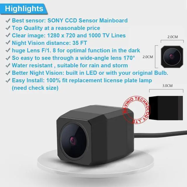 Alt view image 5 of 5 - Waterproof Night Vision Super HD Rear View Camera Replacement for BMW 3/5/7 Series 118 316 318 320 325 328Li 120i 330 335 320i 330i 335i 520 523 530/BMW X6 E71 E72 30d 335i 5d 35i 50i M M50d xDriv