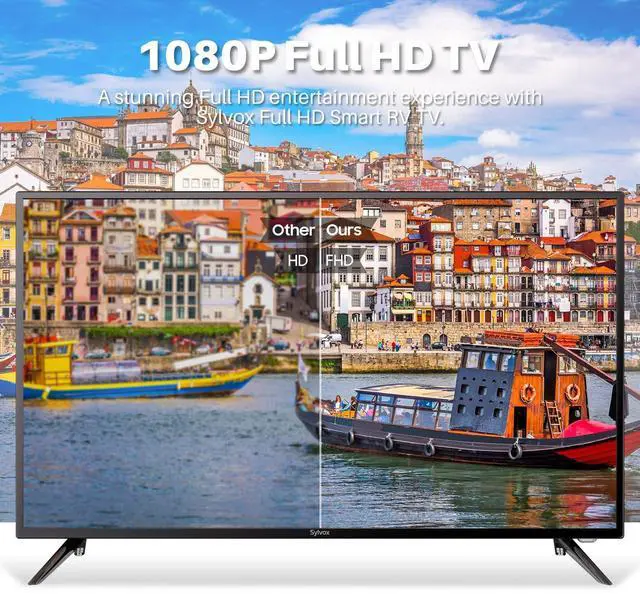 Alt view image 3 of 5 - SYLVOX Smart RV TV, 32" 12V TV for RV Camper 1080P DC/AC Powered Television, Support Google, Download APPs, Bluetooth WiFi, Smart TVs for Home Car Campervan Truck