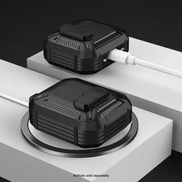 Alt view image 5 of 5 - Sahara - Raider Series Heavy-Duty Case for AirPods 4, Scorpion Black, (HP00177)