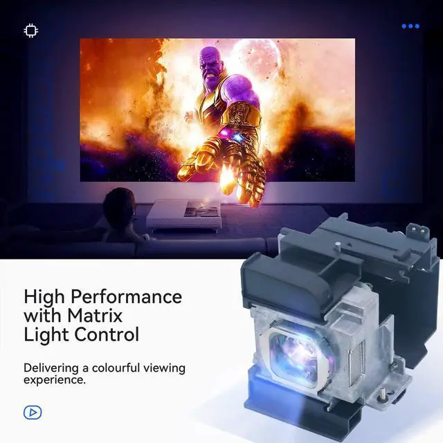 Alt view image 4 of 5 - Pugody ET-LAA310 Premium Quality Replacement Projector Lamp Bulb with Housing for Panasonic PT-AE7000U PT-AT5000 PT-AE7000E PT-AE7000EA Projector