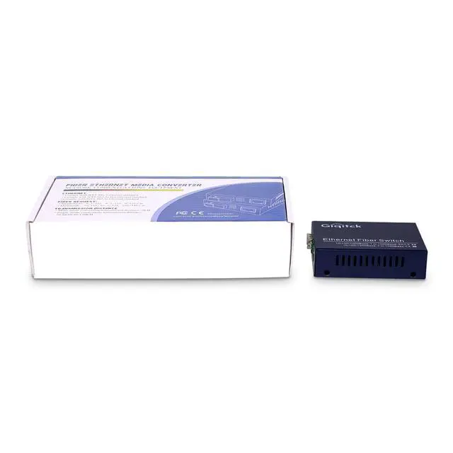 Alt view image 5 of 5 - Gigabit Ethernet Media Converter, 10/100/1000Mbps Networks Ethernet to Fiber Media Converter, with 1pcs 1000Base-LX SFP Module (1.25Gb/s, Single-Mode, Dual LC, 1310nm, 20km)