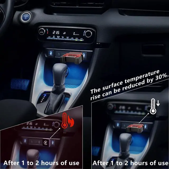 Alt view image 4 of 5 - Aieloar Wireless CarPlay Adapter for iPhone - for Daily Commute & Road Trip, No App Needed, Plug & Play Convert Wired to Wireless, Ultra-Compact 4x4 SUV Design with Low Latency -Red