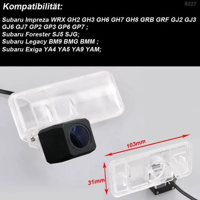 Alt view image 2 of 5 - 170 Degree View Angle Parking Backup Camera HD 1280 * 720 Pixel Rear View Camera Replacement for Subaru Impreza WRX GH2 GH3 GH6 GH7 GH8 GRB GRF GJ2 GJ3 GJ6 GJ7 GP2 GP3 GP6 GP7