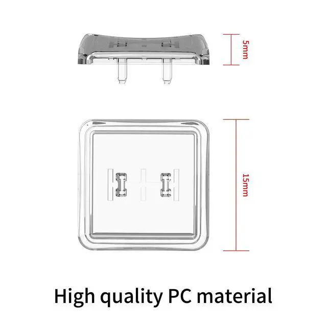 Alt view image 3 of 3 - Low Profile Crystal Character Keycaps,PC Shine Through Keycaps,70 Keys Alpha Set,Universal Compatiability for 100%, 75%, 65%, 60% Kailh Choco Switch Keyboard
