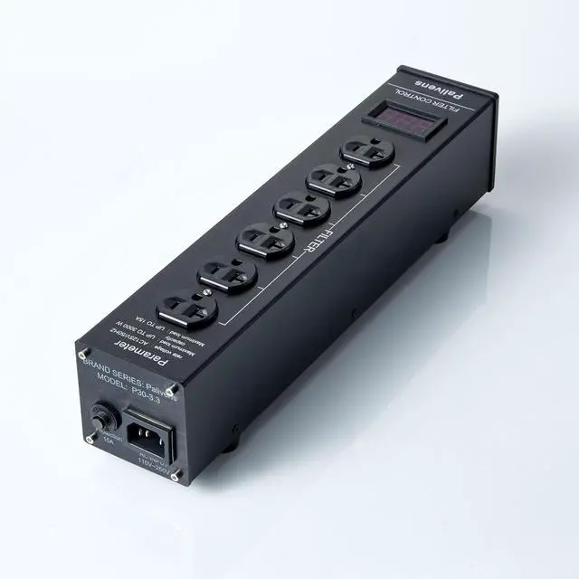 Alt view image 2 of 5 - AC Power Filter Power Conditioner with Display, 4 Ways Power Socket, Black