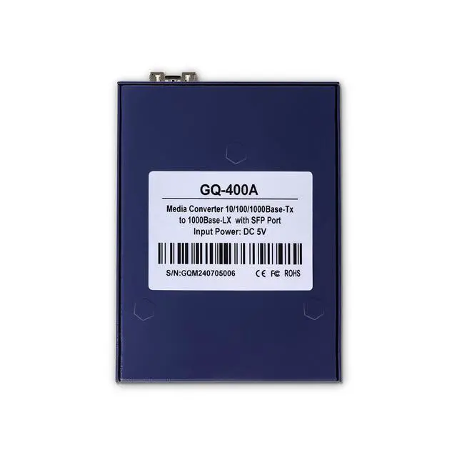 Alt view image 2 of 5 - Gigabit Ethernet Media Converter, 10/100/1000Mbps Networks Ethernet to Fiber Media Converter, with 1pcs 1000Base-LX SFP Module (1.25Gb/s, Single-Mode, Dual LC, 1310nm, 20km)