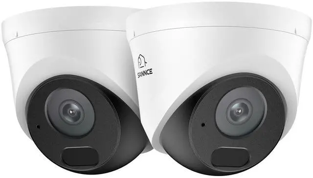 Main image of SANNCE 2K 3MP Super HD PoE IP Security Camera - 100ft Dual IR Night Vision, Human and Vehicle Detection, IP67 Weatherproof, H.265+ Dome Surveillance Camera for Indoor Outdoor (2 Pack)