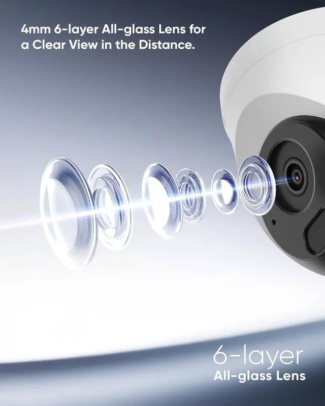 Alt view image 4 of 5 - SANNCE 2K 3MP Super HD PoE IP Security Camera - 100ft Dual IR Night Vision, Human and Vehicle Detection, IP67 Weatherproof, H.265+ Dome Surveillance Camera for Indoor Outdoor (2 Pack)