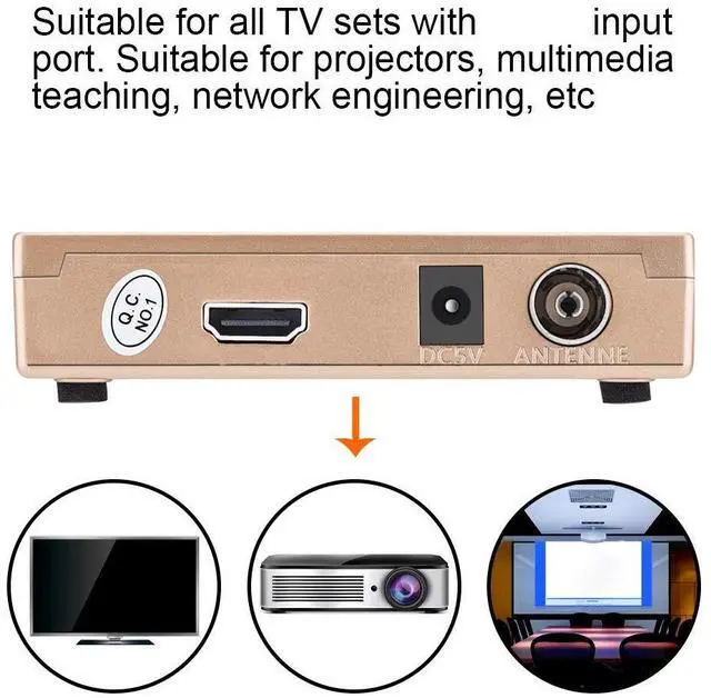 Alt view image 2 of 5 - RF to HDMI Converter Box 251 Channels with Auto Shut - Off, Wide Voltage 110-240V for HDTV/Projector, Stable Signal & Remote Control, Multimedia Teaching (US Plug)