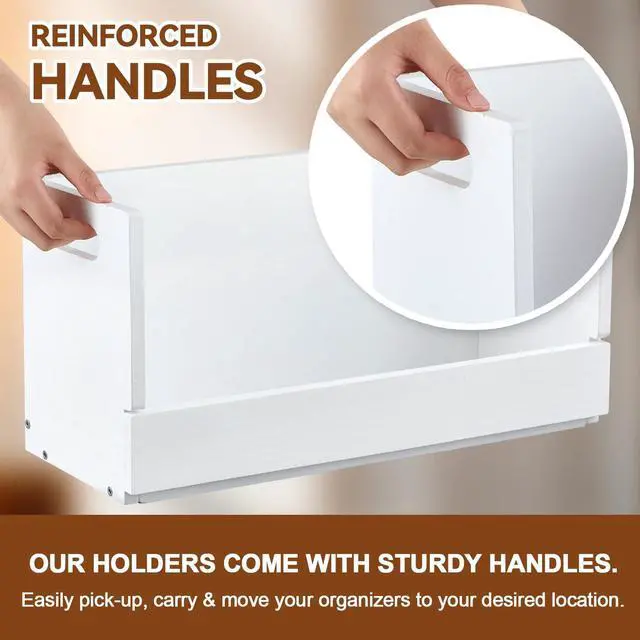 Alt view image 4 of 5 - CroBlissful 4 Pack Wooden DVD Storage Organizer Boxes, Holds 104 DVDs (26 Each), Solid Wood Media Storage with Carry Handles for DVDs, CDs, Blu-ray Discs, Movie Cases and Cassette Tapes, White