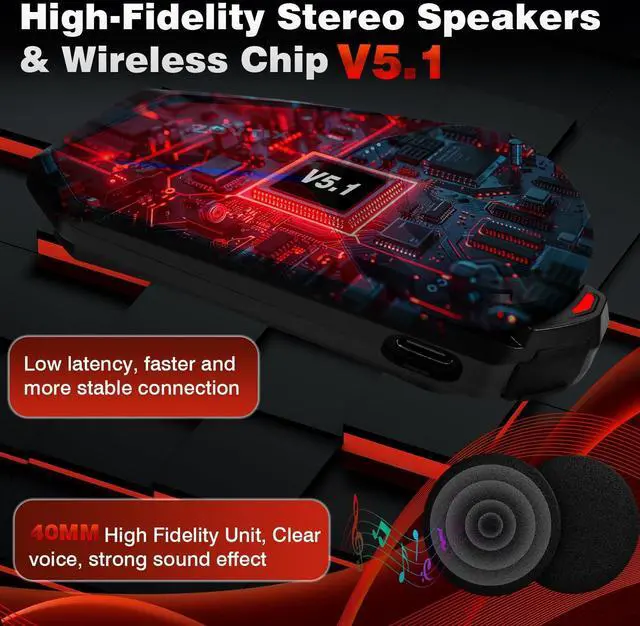 Alt view image 5 of 5 - ZOVTIX Motorcycle Helmet Headset 8 Riders Communication System X8 Intercom with Music Sharing/HiFi Sound/3 EQ Music Modes/DSP&CVC Noise Cancellation/IP67/FM Radio - X8-Red 2 Pack