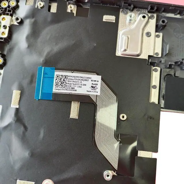 Alt view image 3 of 5 - Lyinsen Replacement for Lenovo Chromebook 500E Gen3 Laptop Upper Case Palmrest Keyboard Assembly Part 11.6" 5M11C88952 5M11C88953 5M11C88954 5M11C88955 5M11K67161 Top Cover Black(WLAN)