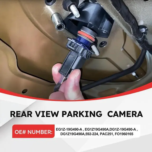 Alt view image 3 of 5 - EG1Z-19G490-A Rear View Assist Parking Back Camera for Ford Taurus 2013-2019 Replace# EG1Z-19G490-A, EG1Z19G490A, DG1Z-19G490-A, DG1Z19G490A, 592-224, PAC251, FO1960165