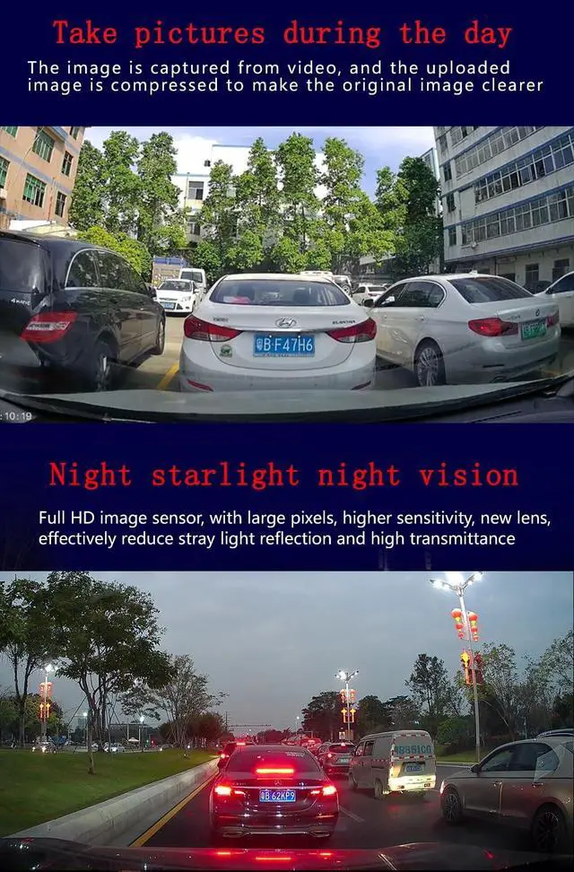Alt view image 3 of 5 - YuYue Electronic 4K On-Dash Camera Compatible With Toyota Avalon 19-22 Hybrid Limited Touring XLE TRD XSE OEM Size look,UHD 2160P Video, Loop Recording,G Sensor, Built-in WiFi & APP,Included 64GB Card
