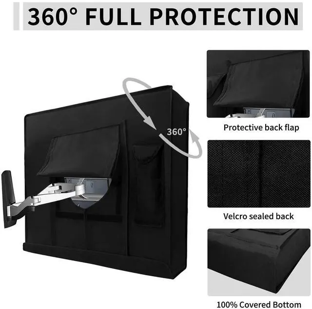 Alt view image 4 of 5 - Easy-Going Outdoor TV Cover for 65 to 70 inch with Openable Front Flap for Watching TV, Convenient Use without Remove, Durable TV Cover with Free Cleaning Cloth