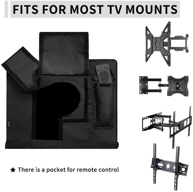 Alt view image 5 of 5 - Easy-Going Outdoor TV Cover for 65 to 70 inch with Openable Front Flap for Watching TV, Convenient Use without Remove, Durable TV Cover with Free Cleaning Cloth