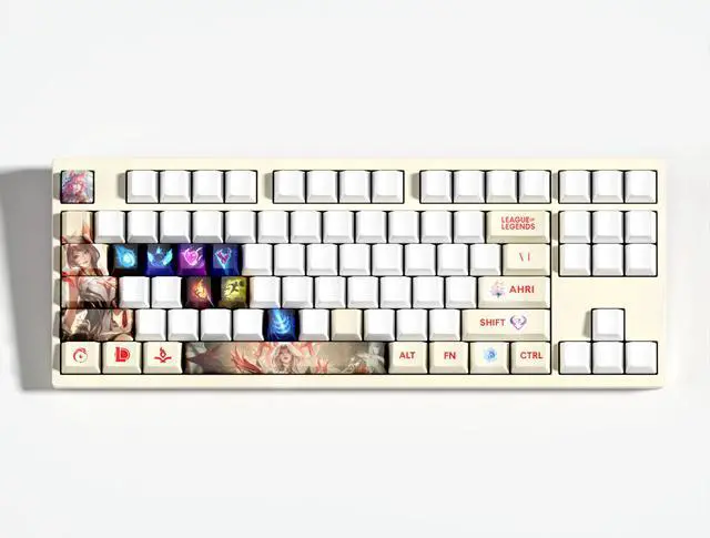 Alt view image 3 of 5 - IYTYIR Ahri Keycaps Set for League of Legends Gaming Skill 30 Keys Keycap Set OEM Profile for MX Mechanical Gaming Keyboards (Ahri 30 Keys)