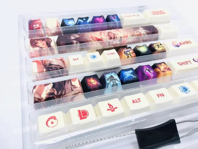Alt view image 4 of 5 - IYTYIR Ahri Keycaps Set for League of Legends Gaming Skill 30 Keys Keycap Set OEM Profile for MX Mechanical Gaming Keyboards (Ahri 30 Keys)