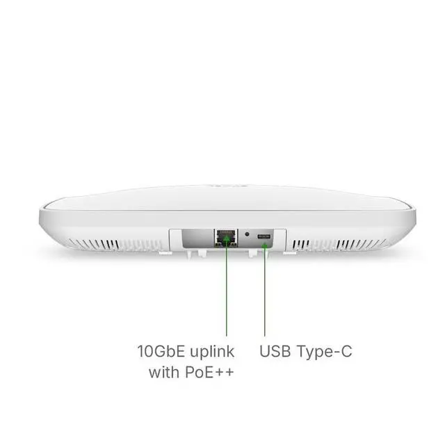 Alt view image 2 of 5 - Zyxel WiFi 7 Wireless Access Point BE15000 ^^ PoE+ or USB C (not Included) ^^ 1x 10GbE Ethernet Port ^^ Triple Radio ^^ Cloud or Standalone ^^ RF Filter, Radius Authentication ^^ TAA Compliant