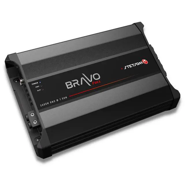 Alt view image 2 of 5 - Stetsom Bravo Full 5000 1 Ohm Mono Car Amplifier, 5000.1 5K Watts RMS, 1 Stable Car Audio, HD Sound Quality, Crossover & Bass Boost, Car Stereo Speaker Subwoofer MD, Smart Coolers