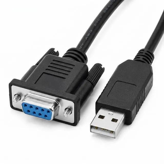 Main image of Pidwaok USB to RS232 DB9 Female Cable FT232RL Chip, for Allen-Bradley SLC 5/03 5/04 5/05 PLC Programming, USB-1747-CP3 Compatible, 1.8M