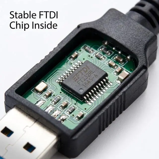 Alt view image 2 of 5 - Pidwaok USB to RS232 DB9 Female Cable FT232RL Chip, for Allen-Bradley SLC 5/03 5/04 5/05 PLC Programming, USB-1747-CP3 Compatible, 1.8M