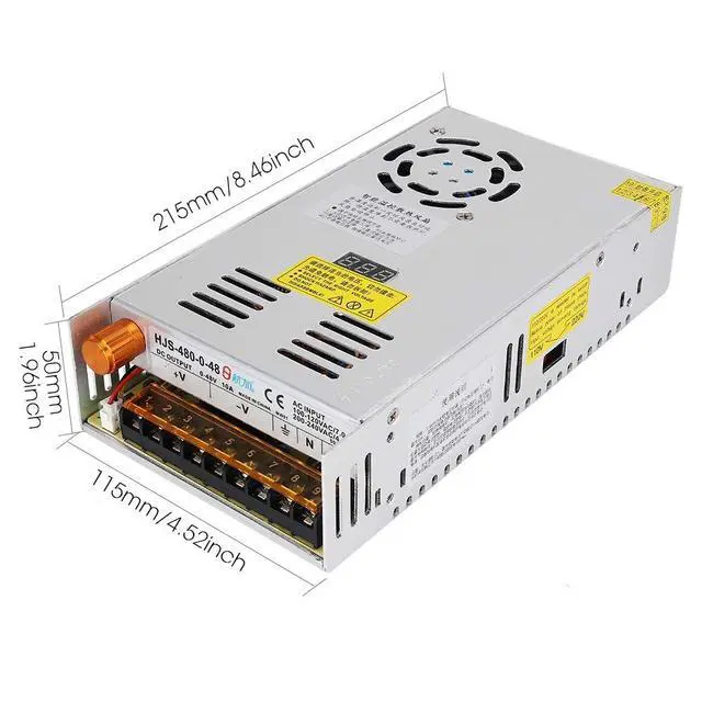 Alt view image 2 of 5 - Adjustable DC Power Voltage Converter AC 110V-220V to DC 0-48V 10A Module Switching Power Supply Digital Display 480W Voltage Regulator Transformer Built in Cooling Fan