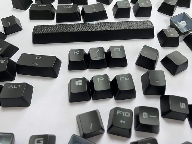 Main image of LuoMGDYSS 104 Key ABS Black Keycap Set for Corsair K70 K65 Mechanical Gaming Keyboard