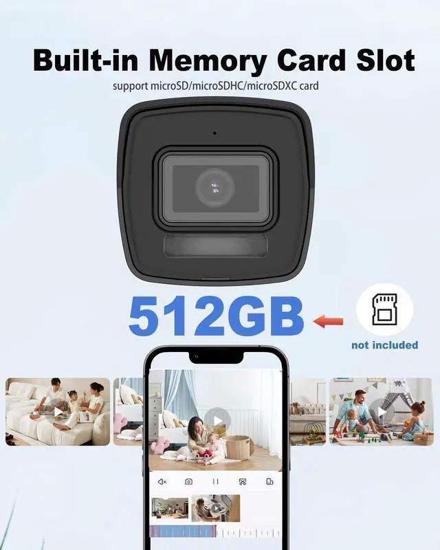 Alt view image 5 of 5 - Koiron DS-2CD1043G2-LIUF HIKVIS0N_4MP IP Bullet PoE Camera, Smart Hybrid Light, Human/Vehicle Detection, Built-in Microphone, Support 512GB SD Card, 2.8mm Lens, Internation English Version