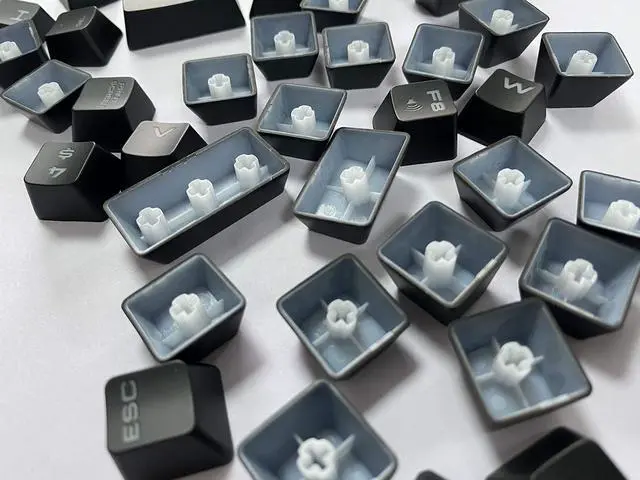 Alt view image 4 of 5 - LuoMGDYSS 104 Key ABS Black Keycap Set for Corsair K70 K65 Mechanical Gaming Keyboard