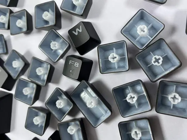 Alt view image 5 of 5 - LuoMGDYSS 104 Key ABS Black Keycap Set for Corsair K70 K65 Mechanical Gaming Keyboard