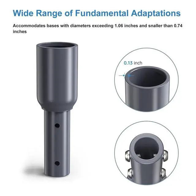 Alt view image 2 of 5 - Satellite Antenna Adapter - Aluminum Pipe Mount Kit for Mast with 1 Inch Inner Diameter, Satellite Pole Adapter, Mast Mount Adapter