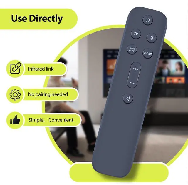 Alt view image 2 of 5 - RYQIF Replacement Remote Control Compatible with JBL Bar 5.1 Surround Sound Bar System JBL2GBAR51IMBLKAM, for 2.1 Deep Bass (MK2)