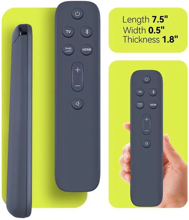 Alt view image 5 of 5 - RYQIF Replacement Remote Control Compatible with JBL Bar 5.1 Surround Sound Bar System JBL2GBAR51IMBLKAM, for 2.1 Deep Bass (MK2)