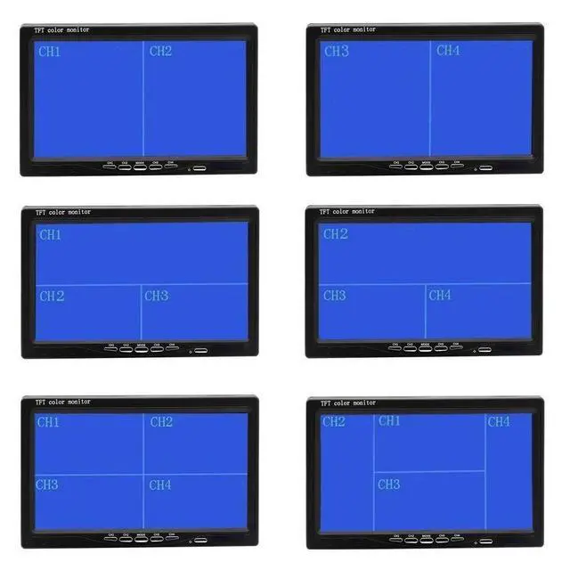 Alt view image 3 of 5 - RV Backup Camera System- 7 Inch 4 Split Reversing Monitor, Night Vision, IP68 Waterproof, Parking Monitoring, Hard-Wired Backup Camera for Trucks/Bus/Trailer/RV/Pickup