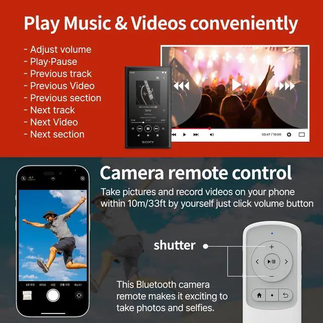 Alt view image 5 of 5 - Bluetooth Remote Control Page Turner Clicker for Boox, e-Reader, TikTok Scrolling, YouTube Shorts, Reels, Camera, for iOS iPad iPhone, Android Galaxy Phone Tablet (Pink)