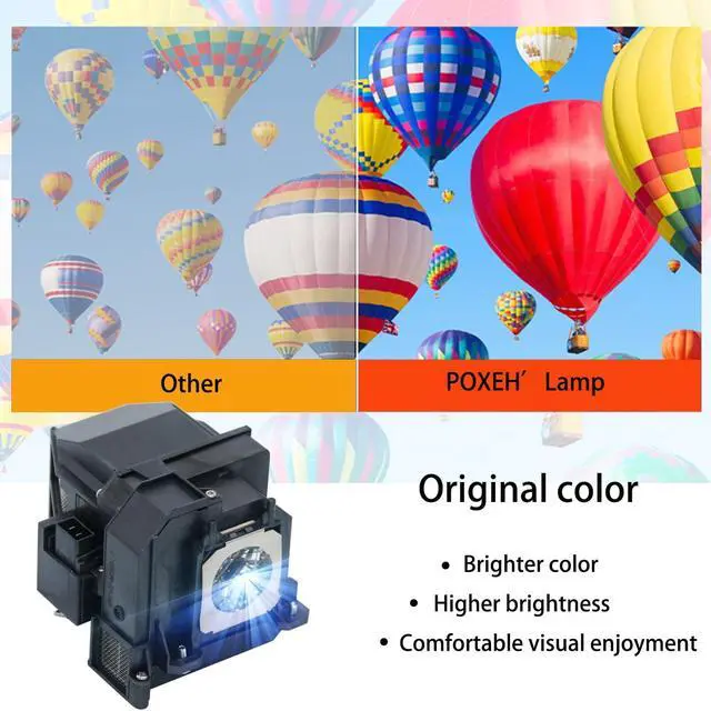 Alt view image 3 of 5 - PXOEH A+ Quality ELP71/V13H010L71 for Epson Powerlite 470 475W 480 485W BrightLink 475Wi 480i 485Wi EB-470 EB-475W EB-475Wi EB-EB-480Wi EB-480E EB-485Wi EB-1410Wi 1400Wi Replacement Projector Lamp