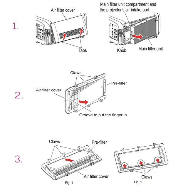 Alt view image 5 of 5 - Greenafil Replacement ET-RFE200 Air Filter for Panasonic PT-EW530EL PT-EW630EL PT-EX500ELJ PT-EX500EL PT-EX600EL PT-EX600EL PT-EZ570 Projectors