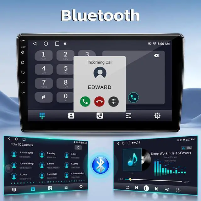 Alt view image 5 of 5 - Car Radio Stereo Upgrade for Jeep Wrangler JK 2007-2018 Dodge Ram 1500 2009-2012 with CarPlay Android Auto, Bluetooth, Backup Camera